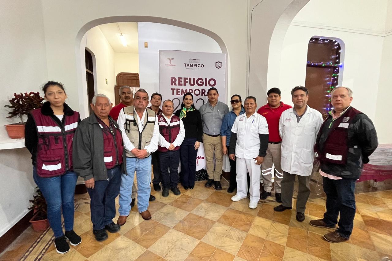 Gobierno de Tampico activa refugios por frente frío número 25